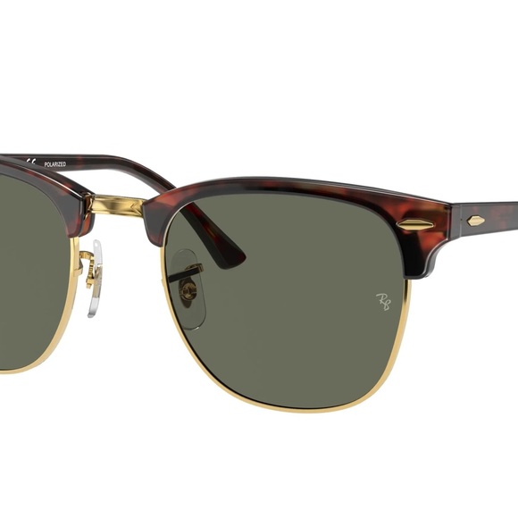 Ray-Ban RB3016 Clubmaster Tortoise and Gold Frame Polarized Sunglasses main image 4